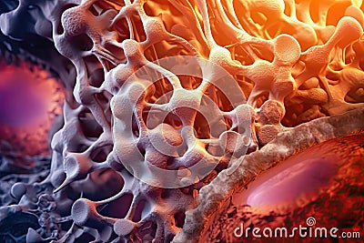 The Fascinating Architecture of Bone Cells - Generative AI Cartoon Illustration