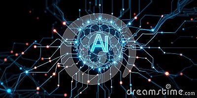 A Dynamic Visualization of Complex Neural Network Structure Abstract AI Art Depicting Data Flow and Deep Learning Stock Photo