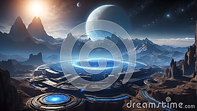 DataEclipse Tomorrow: QuantumQuotient Nexus Unveiling. AI generate Stock Photo