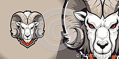Energetic Sheep Logo: Striking Illustration Vector Graphic for Sport and E-Sport Teams Vector Illustration