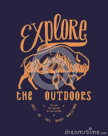 Explore the outdoors Vector Illustration