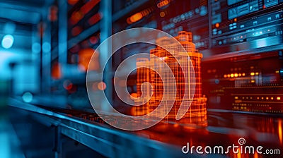 Computer Screen Displaying Modeling Software Stock Photo