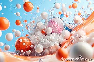 Explore visual science with dynamic molecular animations A tutor utilizes interactive concepts to teach chemistry, creating an Stock Photo