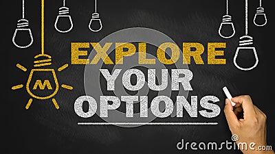 explore your options Stock Photo