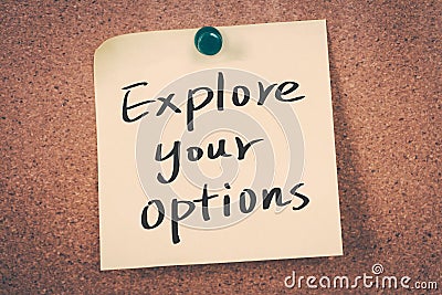 Explore your options Stock Photo