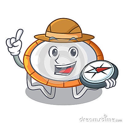 Explorer trampoline illustration icon for cartoon design Vector Illustration