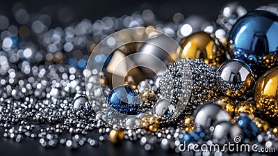 Exploring alloys properties in material science a closeup of metallic varieties indoor laboratory macro view Stock Photo