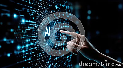 Exploring Artificial Intelligence Interface Interactions and Digital Technology Advancements Stock Photo