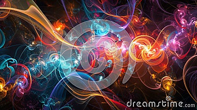 Exploring the boundless realms an artistic interpretation of quantum dimensions Stock Photo