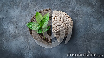 Exploring the brain metaphor the distinct differences between fixed and growth mindsets Stock Photo