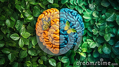 Exploring the brain metaphor the distinct differences between fixed and growth mindsets Stock Photo