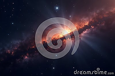 Exploring celestial phenomena outer space digital art cosmic environment astronomical viewpoint Stock Photo