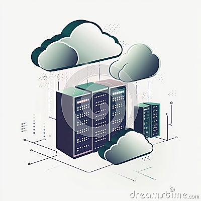 Exploring Cloud Computing and Data Server Technology for Modern Digital Infrastructure Stock Photo