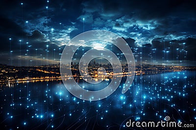 Exploring cloud computing and wireless communication in the development of smart cities Stock Photo