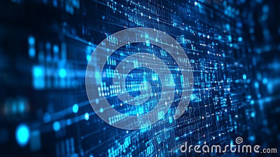 Exploring cloud storage, ai, and quantum computing code, networks, and big data connectivity Stock Photo