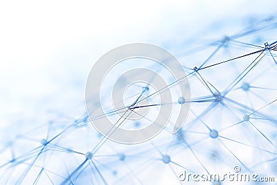 Exploring Complex Network Structures, Visualizing Interconnections and Their Patterns with Intricate Details and St Stock Photo