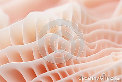 Exploring the complex patterns of a delicate 3D lattice structure under soft lighting Stock Photo