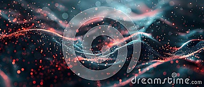 Exploring the Complexities of Digital Data Flow in Cyberspace Through Abstract Imagery. Concept Stock Photo