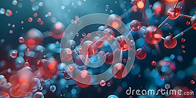 Exploring the complexity of molecular structures through visual aids and text. Concept Molecular Stock Photo