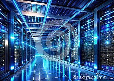Exploring the CuttingEdge Quantum Data Center A Glimpse into the Future of Computing and Data Storage Stock Photo