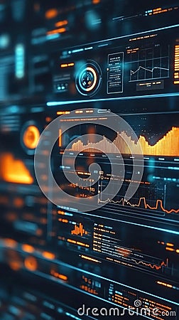 Exploring Data Visualization, Charts and Graphs in Action Stock Photo