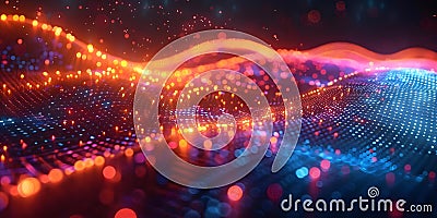 Exploring Digital Data Manipulation and Analysis Through Colorful Abstract Shapes. Concept Data Stock Photo