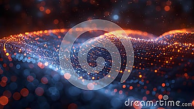 Exploring Digital Data: Uncovering Insights through Rhythmic Patterns and Technology Trends. Stock Photo