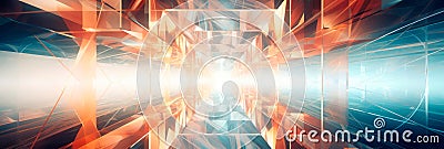 Exploring the dynamic movement and energy through rhythmic patterns and geometric forms. Stock Photo