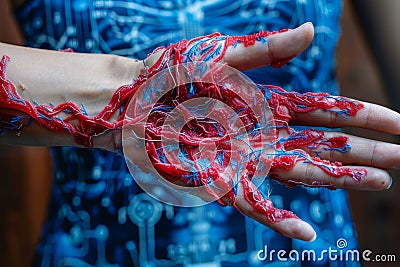Exploring human interaction with ai enhancing business with machine learning and big data solutions Stock Photo
