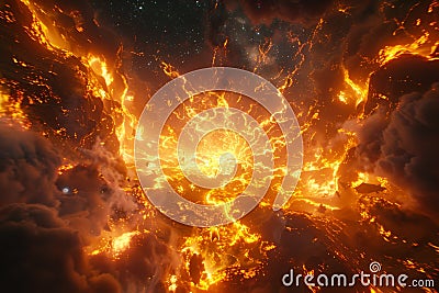 Exploring the infinite canvas of space unraveling cosmic phenomena and worlds beyond Stock Photo