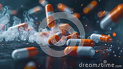 Exploring the interaction of alpha gpc and nicotine effects on cognitive performance and focus Stock Photo