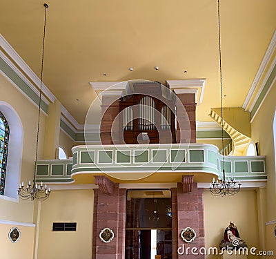 Exploring the Interior of Sainte-Marguerite Church Editorial Stock Photo