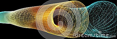 Exploring the intersection of quantum mechanics and gravity in theoretical physics Stock Photo