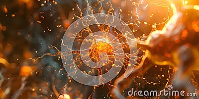 Exploring the Intricacies of Neuronal Networks in the Brain for Neurological Research and Stock Photo