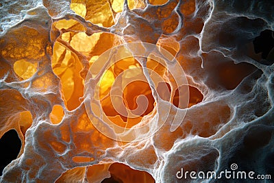 Exploring intricate branching structures of fungal hyphae at a cellular level Stock Photo