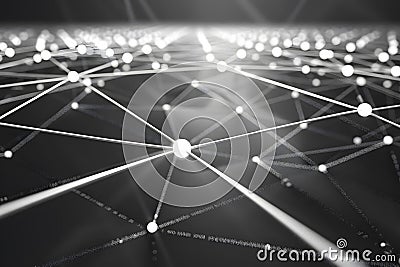Exploring the Intricate Connections, A Visual Journey into Network Topology and Data Flow Visualization, Revealing Stock Photo