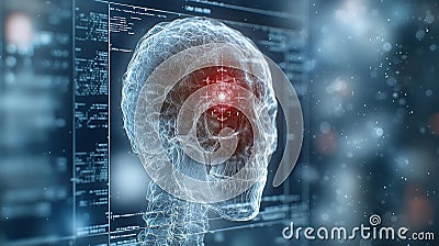 Exploring the Intriguing Connection Between Brain Function and Dental Health Through a Unique Brain Scan Featuring an Eye and Stock Photo