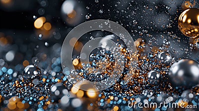 Exploring material science properties of metals and their unique features in a close-up view Stock Photo