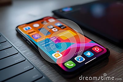 Exploring Mobile Phone Interface Design, Icons, Layouts, and User Experience Optimization for Enhanced Navigation a Stock Photo