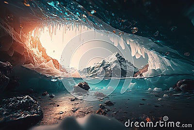 coded icy wonderland Stock Photo