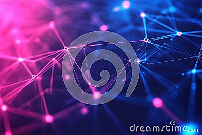 Exploring network connections, a visual journey into complex systems Stock Photo