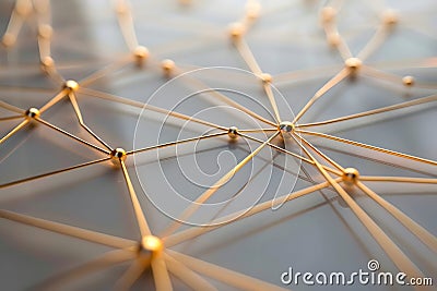Exploring Network Connections, A Visual Representation of Interconnectivity, Showing Complex Relationships and Syne Stock Photo