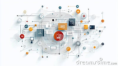 Exploring Optimized Technical Support and Customer Service Icons for Efficient Workflows Stock Photo