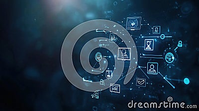 Exploring Optimized Technical Support and Customer Service Workflow Icons for Enhanced User Experience Stock Photo