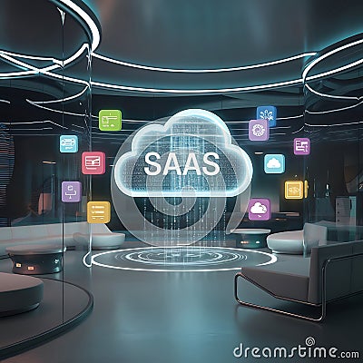 Exploring the Power of SaaS: The Future of Cloud-Based Software Solutions. Stock Photo