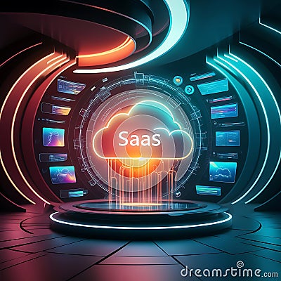 Exploring the Power of SaaS: The Future of Cloud-Based Software Solutions. Stock Photo
