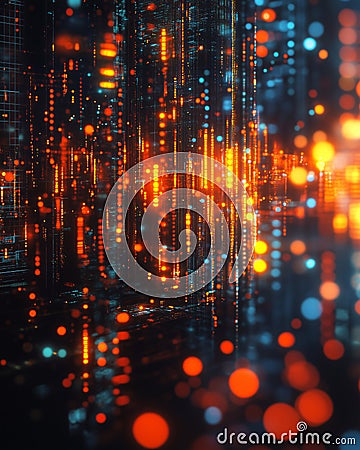 Exploring quantum error detection dynamics with abstract visuals Stock Photo