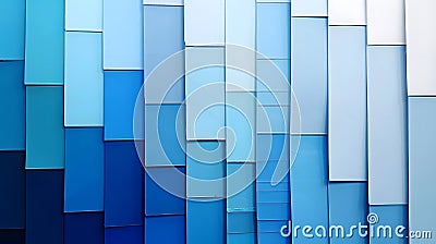 Exploring the Spectrum, A Visual Journey Through Shades of Blue, Arranged in Geometric Patterns, Creating a Stunni Stock Photo