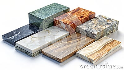 Exploring the Textural Diversity of Rectangular Marble and Engineered Stone Slabs A Comprehensive TopDown Perspective Stock Photo
