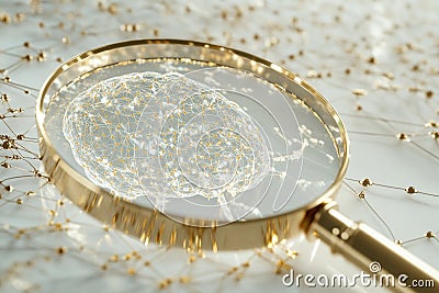 Exploring transparency and oversight in artificial intelligence through a detailed magnification of a neural network Stock Photo